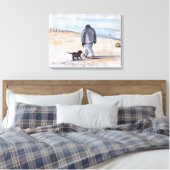 Walking the dog - 05 canvas afdruk (Insitu (Slaapkamer))
