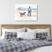 walking the dog - 07 canvas afdruk (Insitu (Slaapkamer))