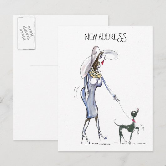 Walking the Dog Nieuw Adres Kaart (Voorkant / Achterkant)