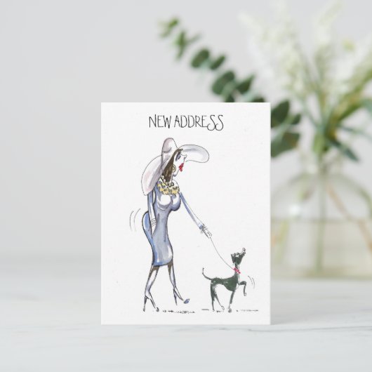 Walking the Dog Nieuw Adres Kaart (Staand voorkant)