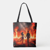 Walking Through the Fire on a Reusable Tote Bag (Achterkant)
