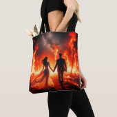 Walking Through the Fire on a Reusable Tote Bag (Dichtbij)