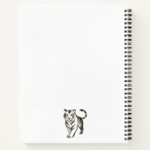 Walking Tiger Drawing - Inkt Notitieboek Design (Achterkant)