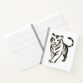 Walking Tiger Drawing - Inkt Notitieboek Design (Binnen)