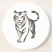 Walking Tiger Drawing - Inkt Onderzetter Design (Voorkant)