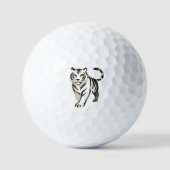Walking Tiger Tekening - Inkt Golf Ball Design Golfballen (Voorkant)