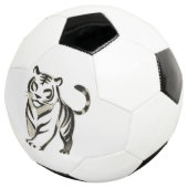 Walking Tiger Tekening - Inkt Ontwerp op Voetbal (Drie kwart)