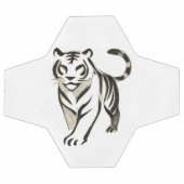 Walking Tiger Tekening - Inkt Ontwerp op Voetbal (Enkel)