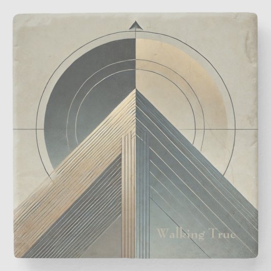 Walking True Stenen Onderzetter (Voorkant)