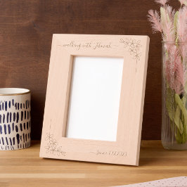 Walking with Jehovah Since 20xx Floral Script Gegraveerde Lijstjes