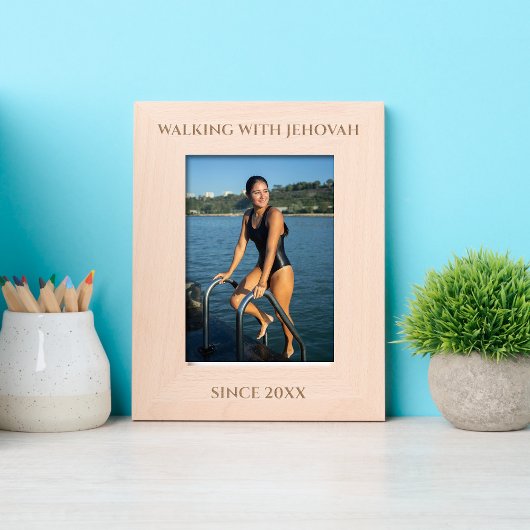 Walking with Jehovah Since 20xx Minimal Gegraveerde Lijstjes