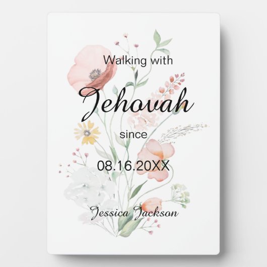 Walking with Jehovah since Baptism Fotoplaat (voorkant)