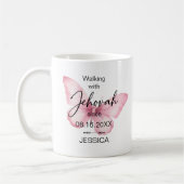 Walking with Jehovah Since Butterfly Baptism Mug Koffiemok (Links)