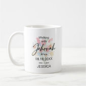 Walking with Jehovah Since Floral Baptism Mug Koffiemok (Links)