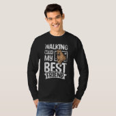 Walking with my best friend german shepherd t-shirt (Voorkant volledig)