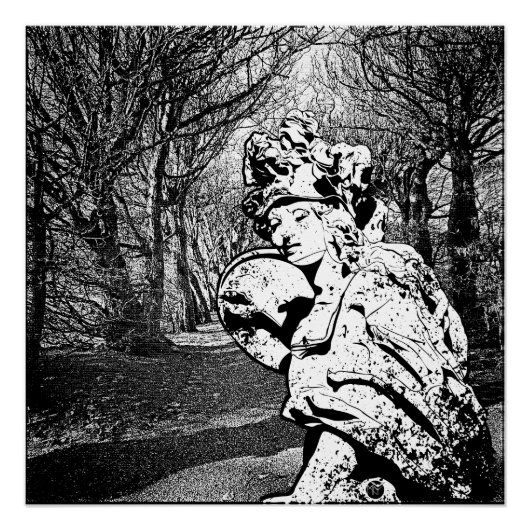 Walküre - Skulptur mit Baum-Arkade Perfect Poster (Voorkant)