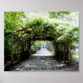 Walkway arbor in Central Park, NYC Poster (Voorkant)