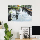 Walkway en Ripples Kew Gardens Poster (Thuiskantoor)