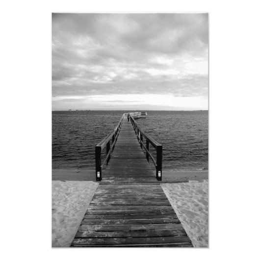 Walkway naar de rivier foto afdruk (Voorkant)