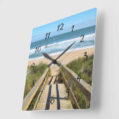 Walkway naar het strand vierkante klok (Hoek)