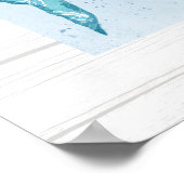 Wall Art Beach Ocean Shore Whale Turtle Seahorse Poster (Hoek)