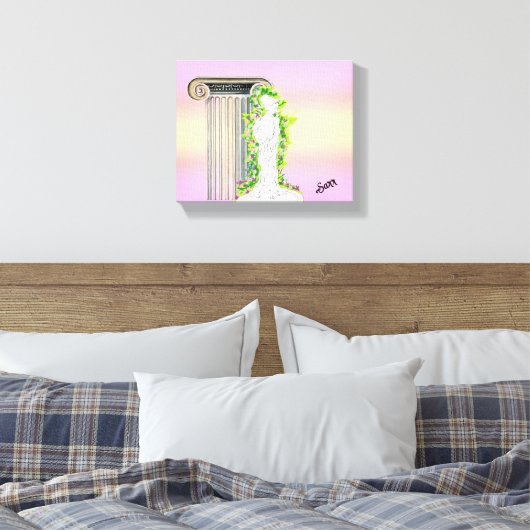 Wall Art: Beeld van een Godin. Canvas Afdruk (Insitu (Slaapkamer))