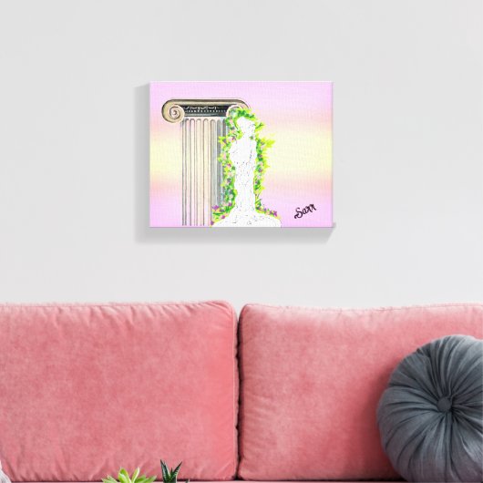 Wall Art: Beeld van een Godin. Canvas Afdruk (Insitu (Woonkamer))