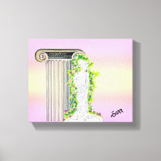 Wall Art: Beeld van een Godin. Canvas Afdruk (Voorkant)