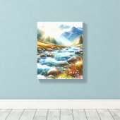 WALL ART Berglandschap Canvas Print (Insitu (Houten vloer))