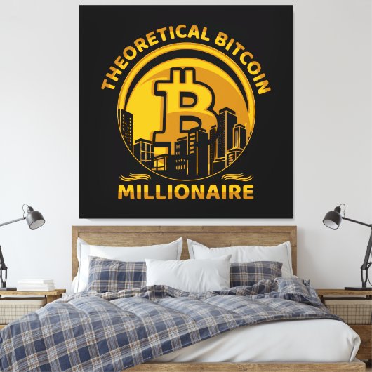 Wall Art Bitcoin Canvas Afdruk (Insitu (Slaapkamer))