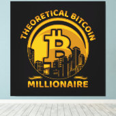 Wall Art Bitcoin Canvas Afdruk (Insitu (Houten vloer))