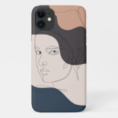 Wall Art Boho Art Woman Line Art Creativiteit Case-Mate iPhone Case (Achterkant)