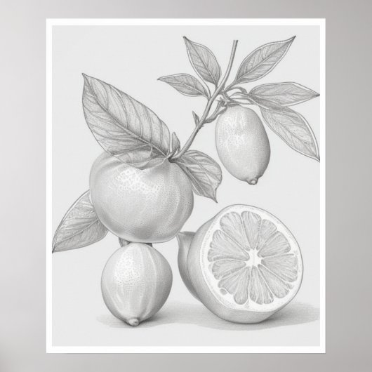 Wall Art citrusboom poster (Voorkant)