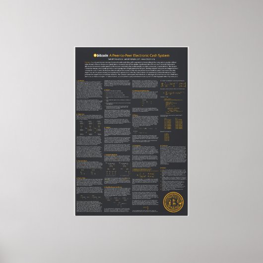 Wall Art & Decor Bitcoin Canvas Afdruk (Voorkant)