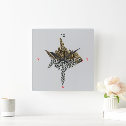 Wall Art & Décor > Clocks Vierkante Klok (Huis)