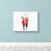Wall Art & Decor eerste kerst Canvas Afdruk (Insitu (Houten vloer))