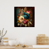 WALL ART DECOR/POSTER WALL ART FLOWER DECOR POSTER (Keuken)