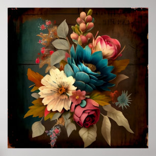 WALL ART DECOR/POSTER WALL ART FLOWER DECOR POSTER