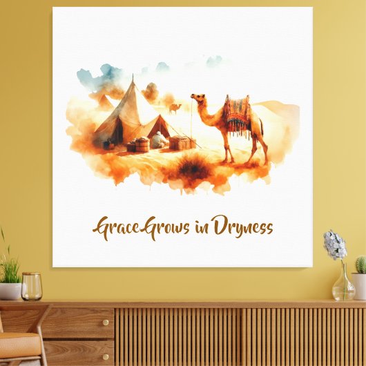 Wall art Desert Painting Canvas Afdruk (Insitu (Woonkamer))