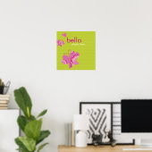 WALL ART:: flutterby vlinder 4 Poster (Thuiskantoor)