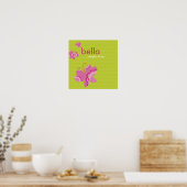 WALL ART:: flutterby vlinder 4 Poster (Keuken)