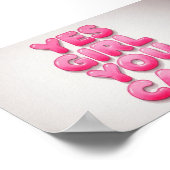 Wall Art Ja, je kunt meisje Poster (Hoek)