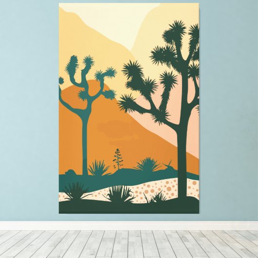 Wall Art Joshua Tree National Park Splendor Canvas Afdruk (Insitu (Houten vloer))