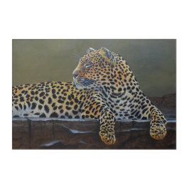 Wall Art Leopard Rock Acryl Muurkunst