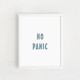 Wall Art. Lettering "Geen paniek" leuk Poster