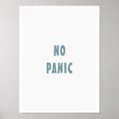 Wall Art. Lettering "Geen paniek" leuk Poster (Voorkant)