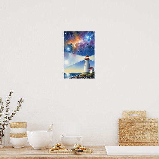 Wall art. Lighthouse Island Poster (Keuken)