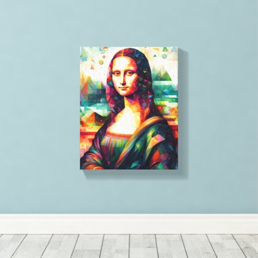 WALL ART Mona Lisa Portret beeldende kunst Schilde Canvas Afdruk (Insitu (Houten vloer))