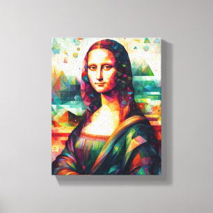 WALL ART Mona Lisa Portret beeldende kunst Schilde Canvas Afdruk