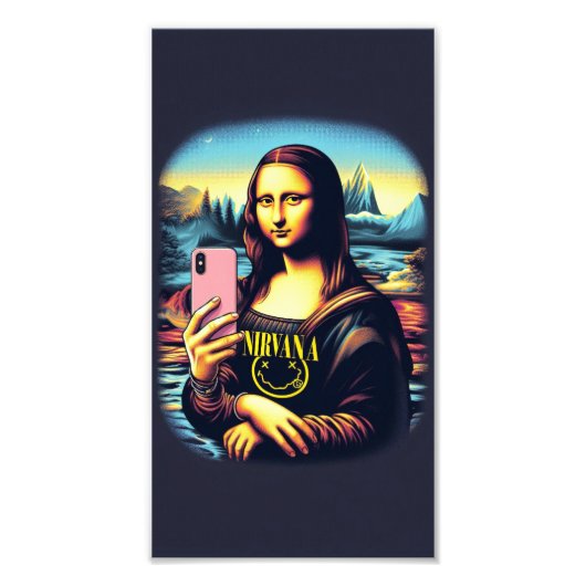 WALL ART Mona Lisa Portret beeldende kunst Schilde Foto Afdruk (Voorkant)